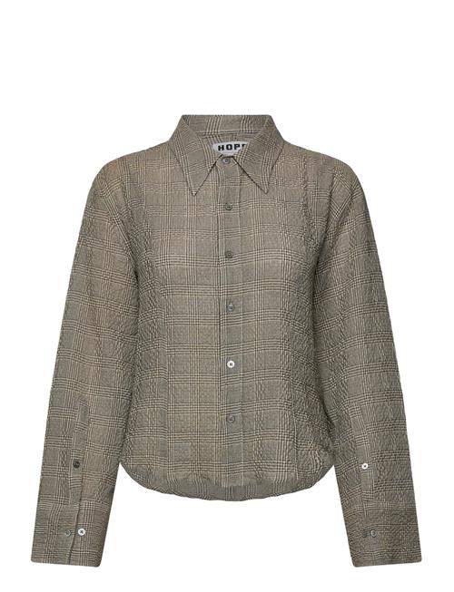 Shape Shirt Crinkled Grey Check-38 Hope Grey