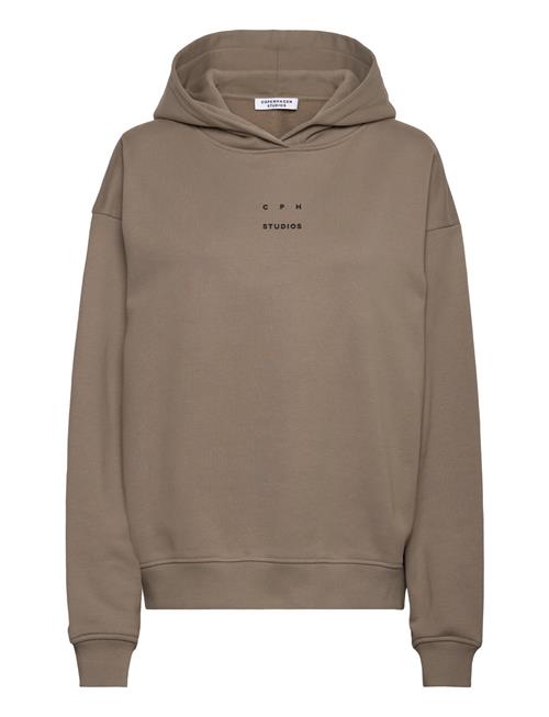 Cph Hoodie 7 Cotton Burgundy Copenhagen Studios Beige