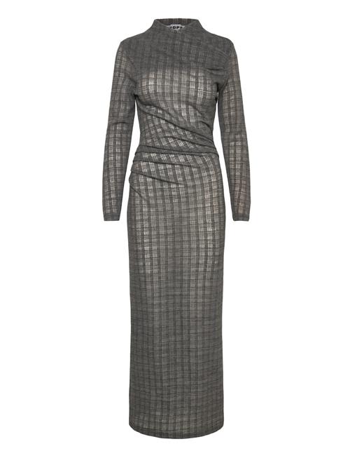 Nova Dress Grey Check-38 Hope Grey