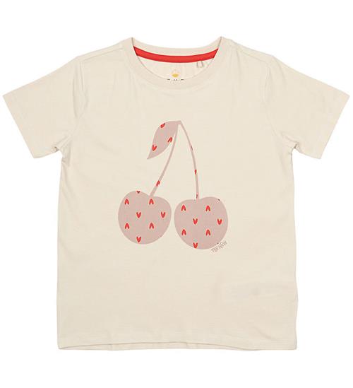 The New T-shirt - TnNolene - White Swan m. Kirsebær