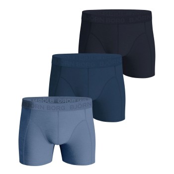 Björn Borg 3P Cotton Stretch Boxer 1721 Marine/Blå bomuld Large Herre