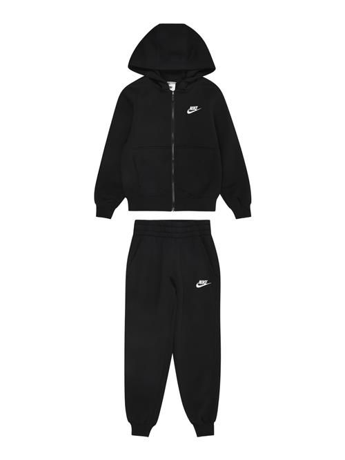 Nike Sportswear Joggingdragt 'Club Fleece'  sort / hvid
