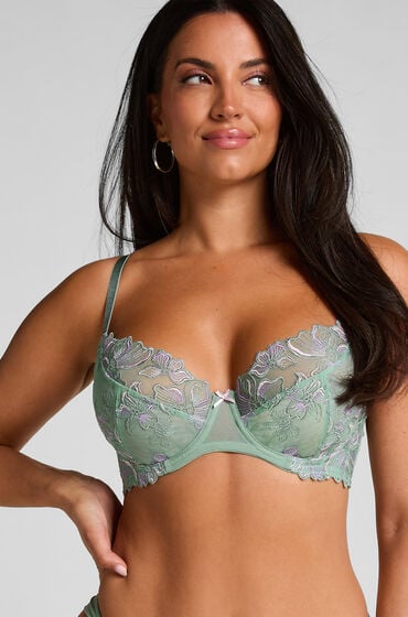 Hunkemöller Ikke-formstøbt bøjle-bh Lauren grøn