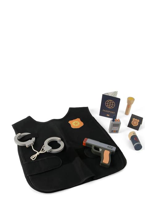 Policeman Play Set Wood In Giftbox 7 Pcs Dantoy Patterned