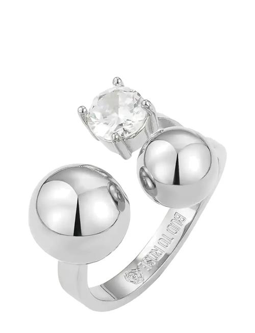 Brea Crystal Ring Gold Bud To Rose Silver