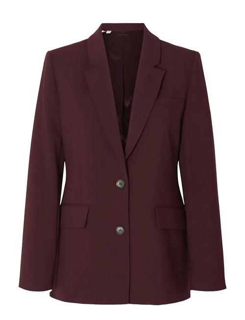 Slfrita Ls Classic Blazer Mel Noos Selected Burgundy