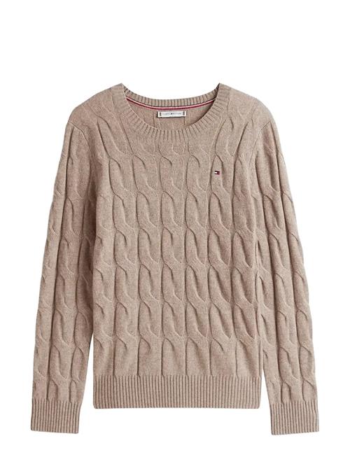 Soft Wool Cable C-Nk Ls Swt Tommy Hilfiger Beige