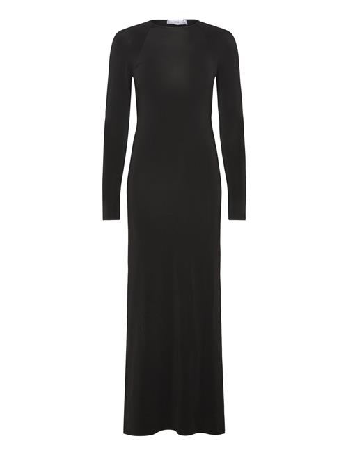 Long Dress With Open Back Mango Black
