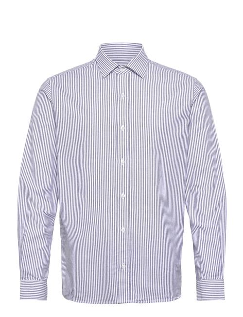 Mmgmarco Oxford Stripe Shirt Mos Mosh Gallery Blue