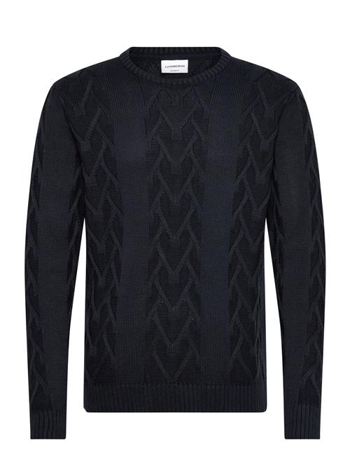Cable O-Neck Knit Lindbergh Navy