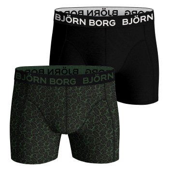 Björn Borg Bjorn Borg Bamboo Cotton Blend Boxer 2P Sort/Grøn Medium Herre