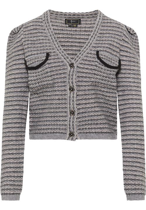 faina Cardigan  grå-meleret / sort