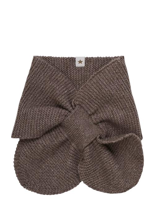 Neck Warmer Wool Knit Huttelihut Brown