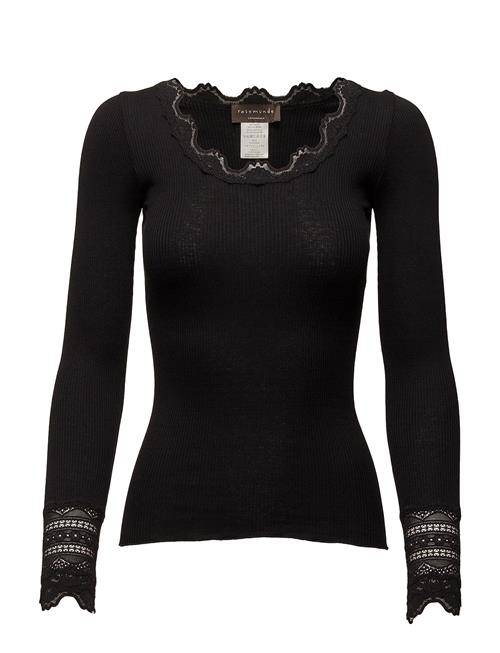 Silk T-Shirt W/ Lace Rosemunde Black