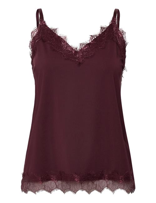 Top From Freequent In A Light Material. The Top Has A Simple Silhouette With Nar FREE/QUENT Burgundy