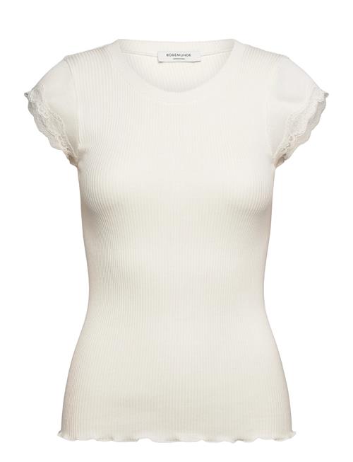 Short Sleeve Top W/ Lace Rosemunde White