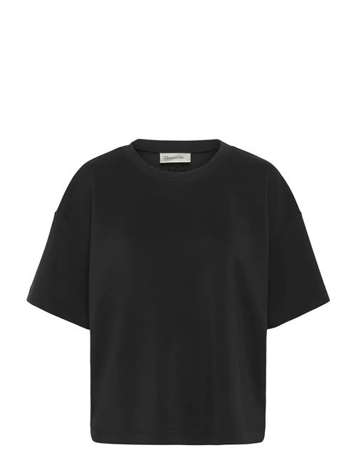 Hellemw Emb Boxy Tee My Essential Wardrobe Black