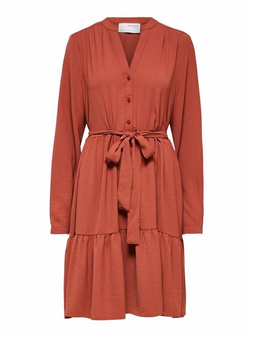 SELECTED Kjole  mørkeorange