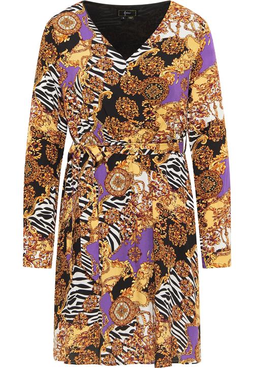 faina Kjole  gylden gul / neonlilla / lyseorange / sort / hvid