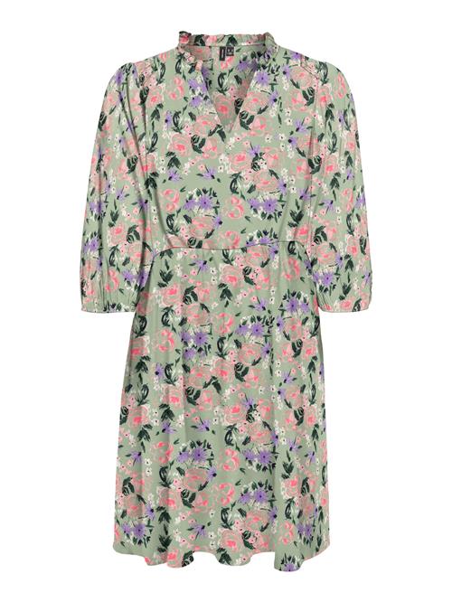 VERO MODA Kjole 'OLIVIA'  grøn / pastelgrøn / lyselilla / lyserød
