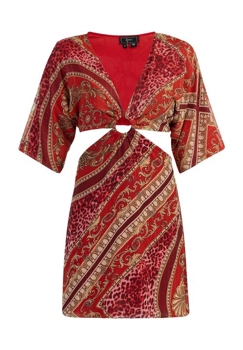 faina Kjole  beige / brun / rød