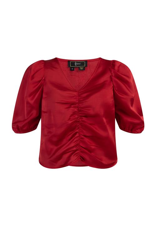 faina Bluse  rubinrød