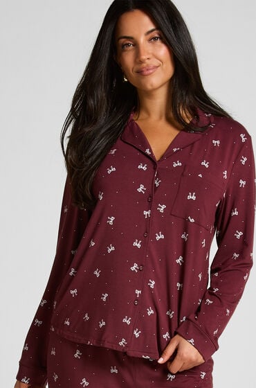 Hunkemöller Langærmet jerseyjakke Essential lilla