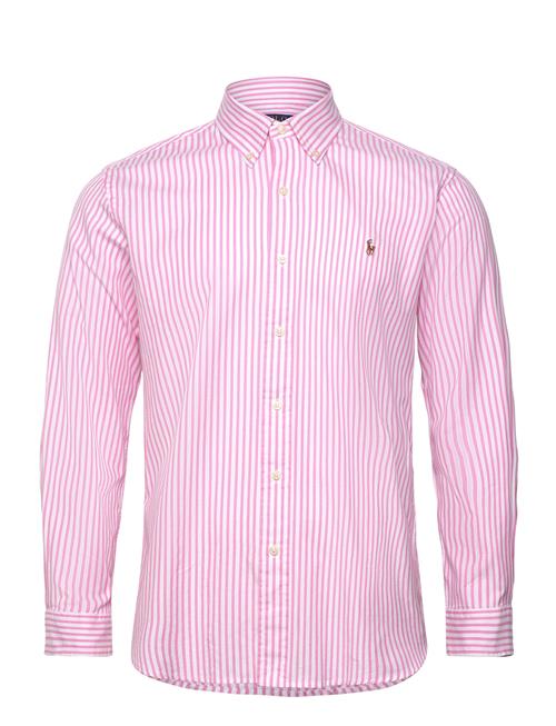 Custom Fit Striped Stretch Oxford Shirt Polo Ralph Lauren Pink