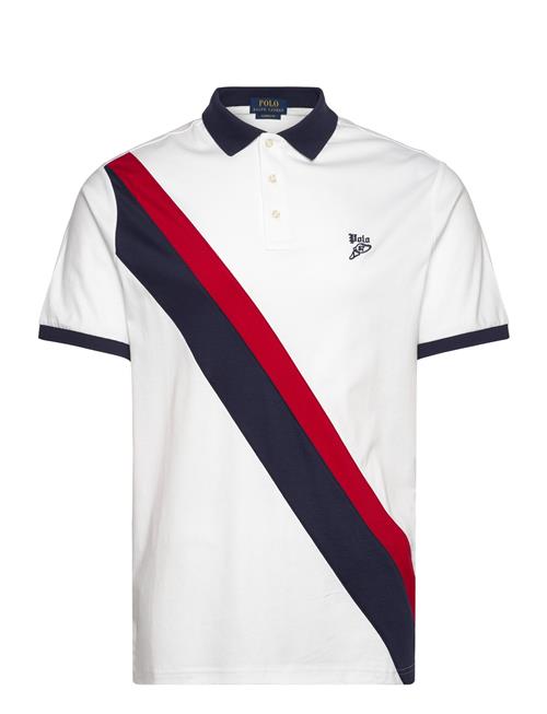 Classic Fit Print Mesh Polo Shirt Polo Ralph Lauren White