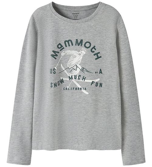 Name it Bluse - NkmVux - Grey Melange/Snow