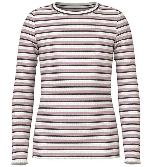 Name It Bluse - Rib - NkfVemma - Cloud Dancer/Seal Brown/Keepsak
