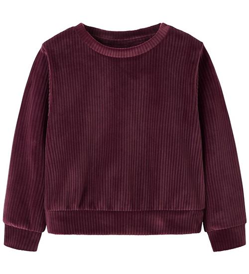 Name It Bluse - Fløjlsvelour - Cropped - NmfVeloa - Burgundy