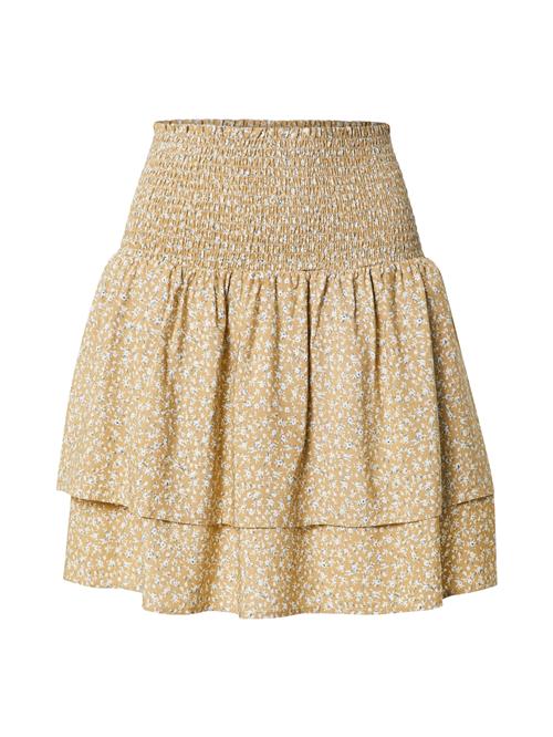 PULZ Jeans Nederdel 'PZBENEDIKTE'  sand / blå / hvid