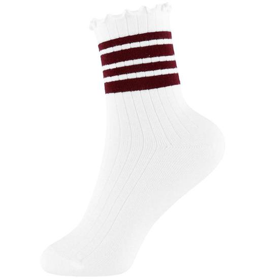 Name It Strømper - NkfSille - Bright White/Burgundy