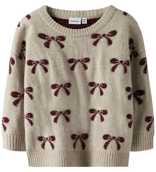 Name It Sweatshirt - Strik - NmfSenya - Cement