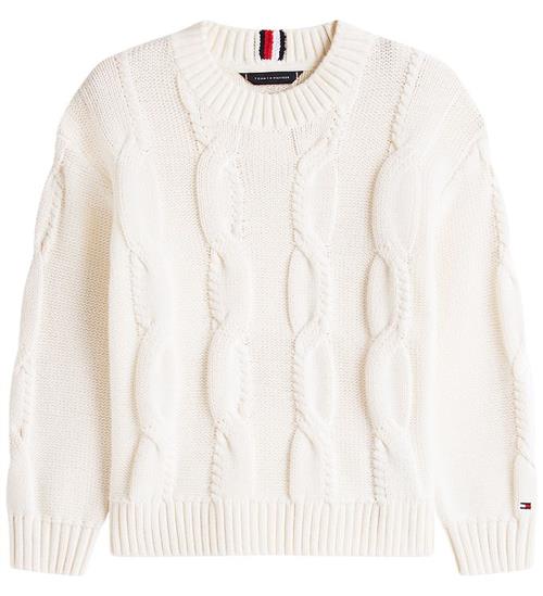 Tommy hilfiger Bluse Strik - Cable - Ivory Silk/White