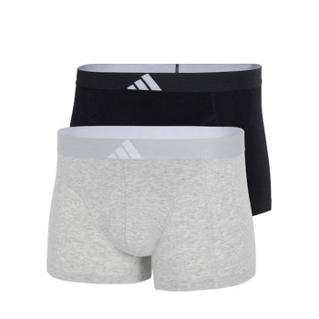 adidas 2P Active Flex Cotton Body Trunk Sort/Grå bomuld Large Herre
