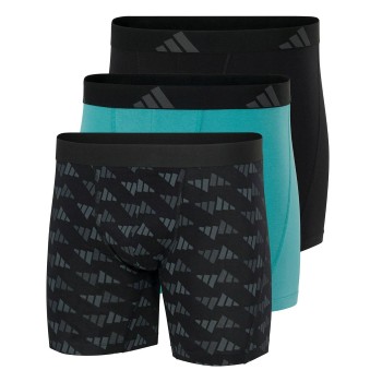 adidas 3P Active Flex Cotton Boxer Brief Sort/Grå bomuld Medium Herre