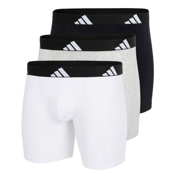 adidas 3P Active Flex Cotton Boxer Brief Hvid/Grå bomuld Large Herre