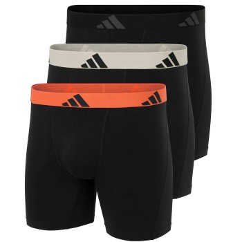 adidas 3P Active Flex Cotton Boxer Brief Sort/Orange bomuld X-Large Herre