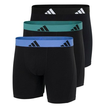 adidas 3P Active Flex Cotton Boxer Brief Sort/Grøn bomuld Medium Herre