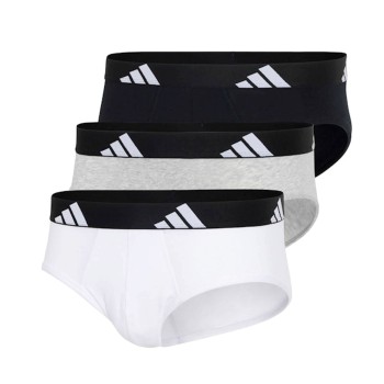 adidas 3P Active Flex Cotton Brief 314 Hvid/Grå bomuld Large Herre