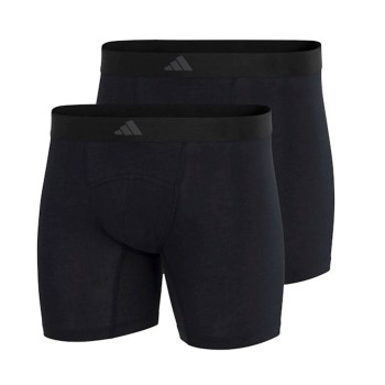 adidas 2P Active Flex Cotton Ergonomic Boxer Brief Sort bomuld Large Herre