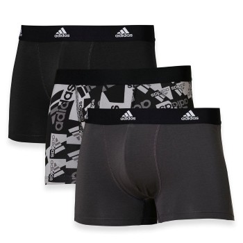 adidas 3P Active Flex Cotton Trunk Sort/Grå bomuld X-Large Herre