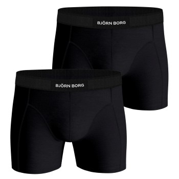 Björn Borg Bjorn Borg Premium Cotton Stretch Boxer 1298 2P Sort økologisk bomuld X-Small Herre