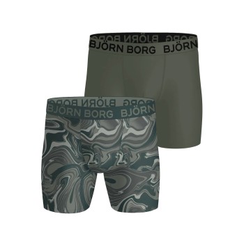 Björn Borg 2P Sports Microfiber Stretch Boxers Militærgrøn  polyester X-Large Herre