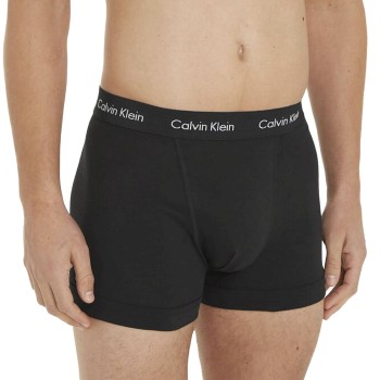 Calvin Klein 9P Cotton Stretch Trunks Sort 992 bomuld Small Herre