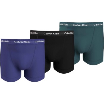 Calvin Klein 9P Cotton Stretch Trunks Lilla/Turkise bomuld Medium Herre
