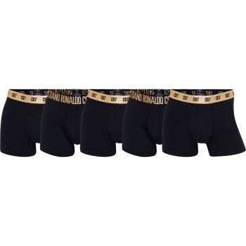 CR7 Cristiano Ronaldo 5P Organic Cotton Trunks Sort/Guld bomuld X-Large Herre