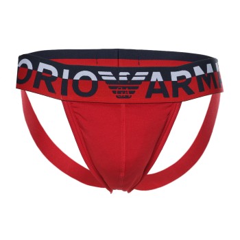 Emporio Armani Armani Cotton Jockstrap Sort/Rød bomuld X-Large Herre